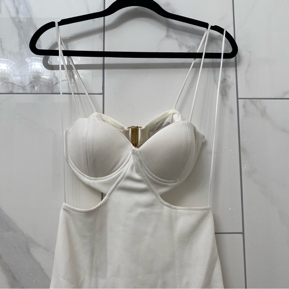 MISHA COLLECTION Ivory Cut-Out Midi Dress - Picture 2 of 8